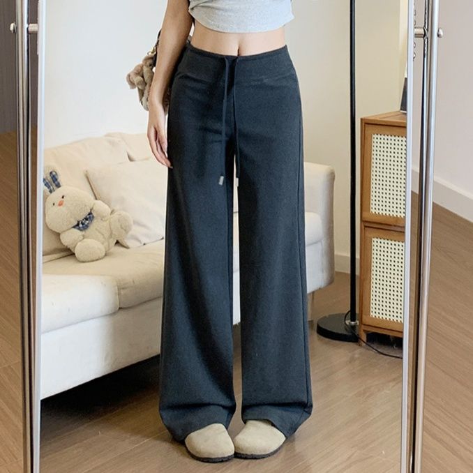 レディースワイドパンツ ゆったり快適ドレープワイドパンツ