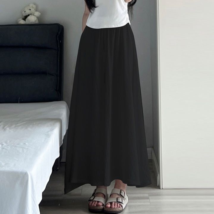 レディースワイドパンツ なめらか落ち感スカーチョ