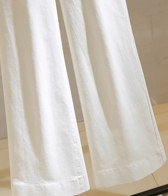 レディースワイドパンツ 洗練デニムワイドパンツ