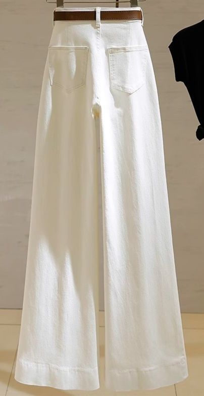 レディースワイドパンツ 洗練デニムワイドパンツ