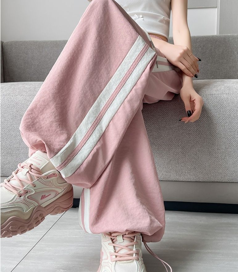 レディースワイドパンツ サイドラインゆったりワイドパンツ
