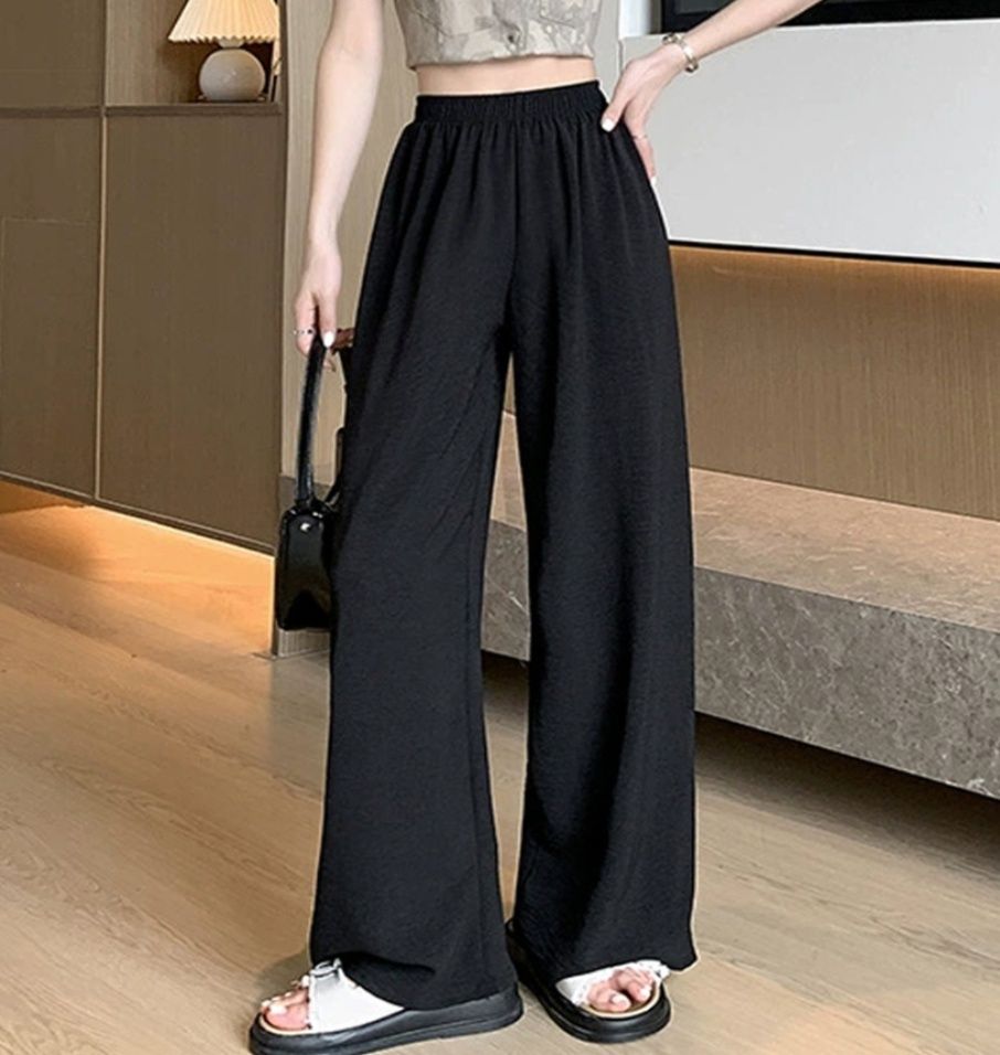 レディースワイドパンツ 綿麻リネンワイドパンツ きれいめ美脚