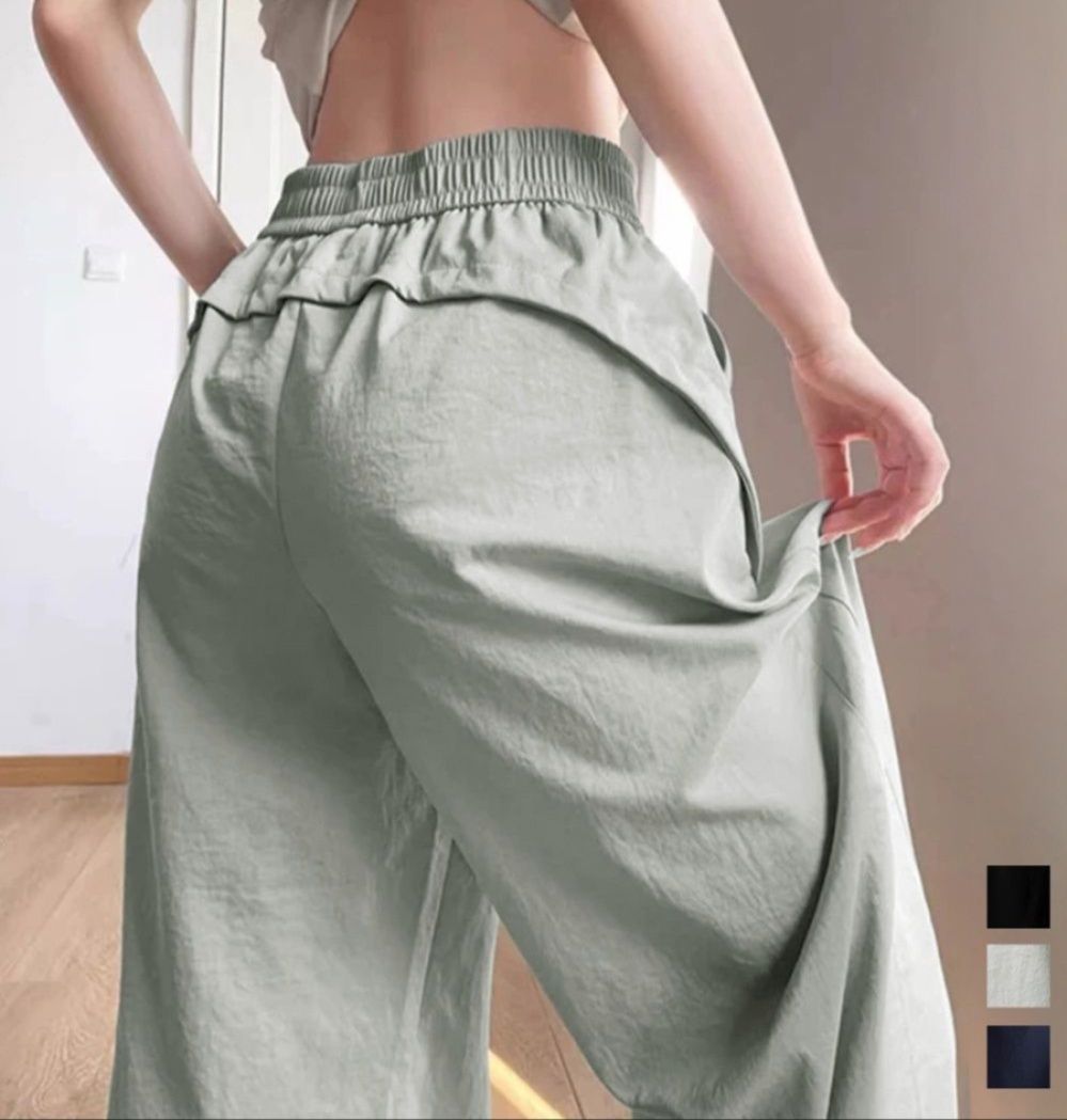レディースワイドパンツ レディース ハイウエスト ワイドパンツ 薄手 その他