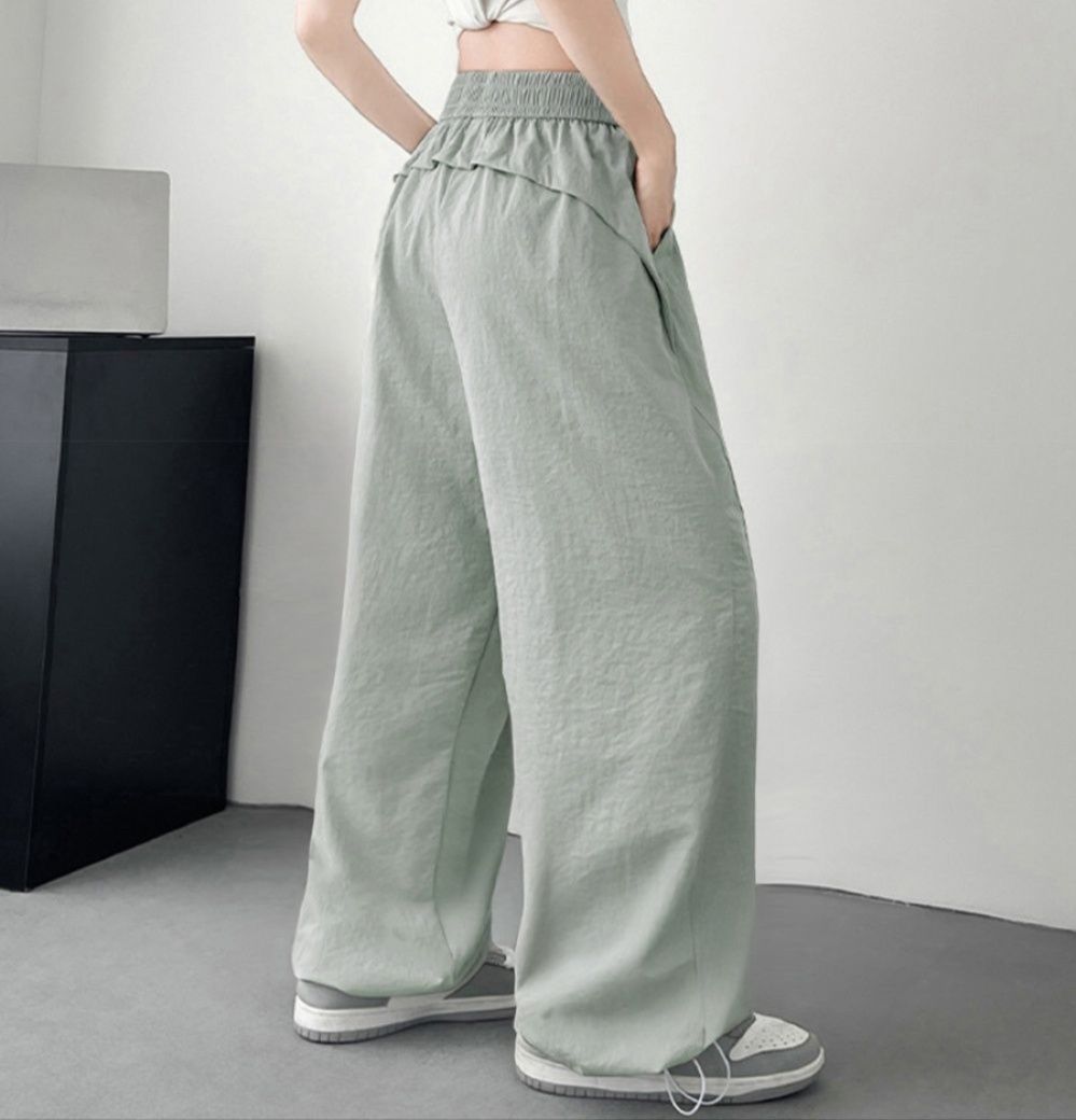 レディースワイドパンツ レディース ハイウエスト ワイドパンツ 薄手 その他