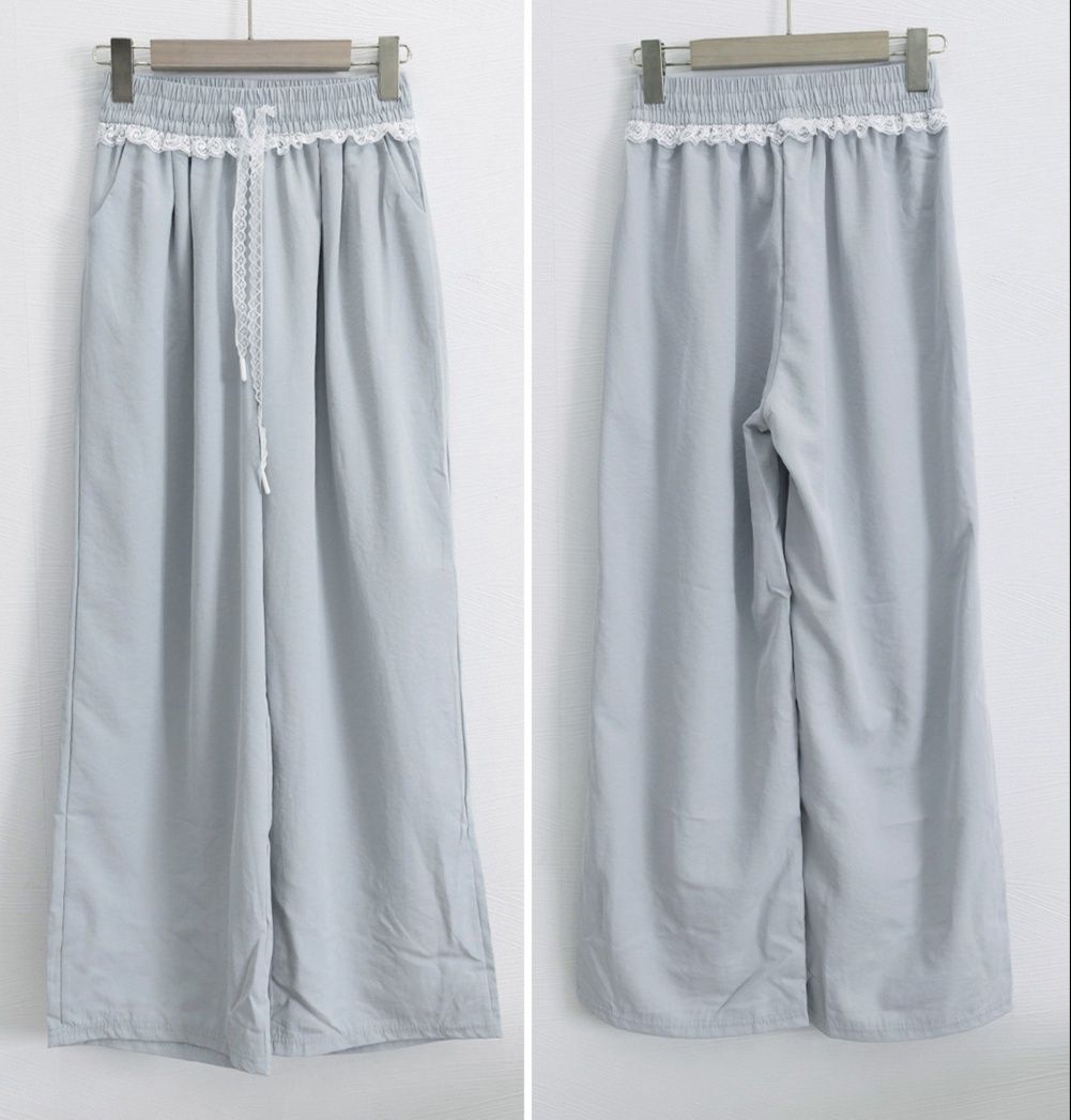 レディースワイドパンツ レース飾り夏用ワイドパンツ カテゴリ：雑貨