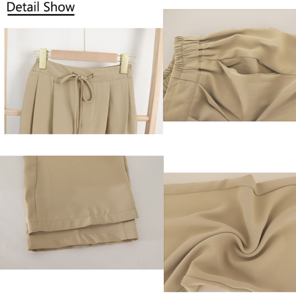 レディースワイドパンツ 上品セミワイド美脚パンツ その他