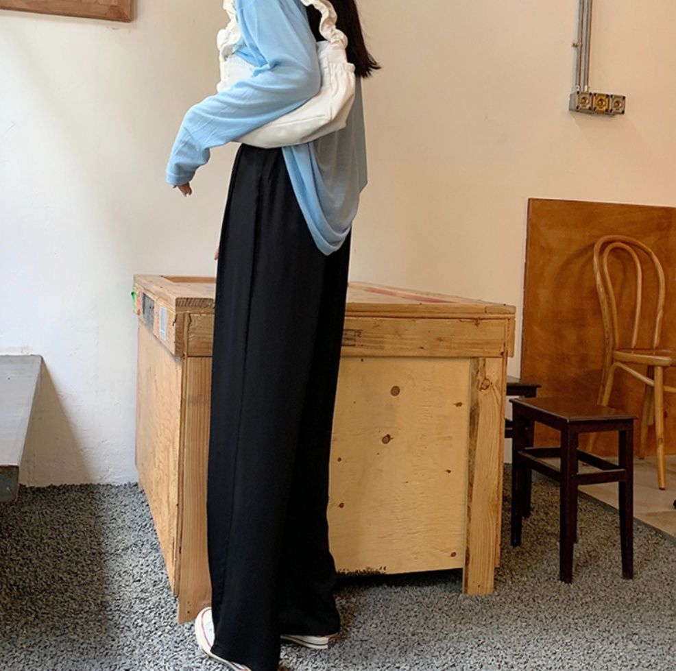レディースワイドパンツ 上品セミワイド美脚パンツ その他