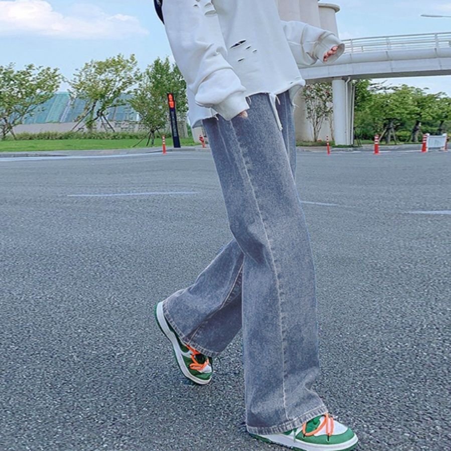 レディースワイドパンツ ハイウエストデニムワイドパンツ 美脚シルエット