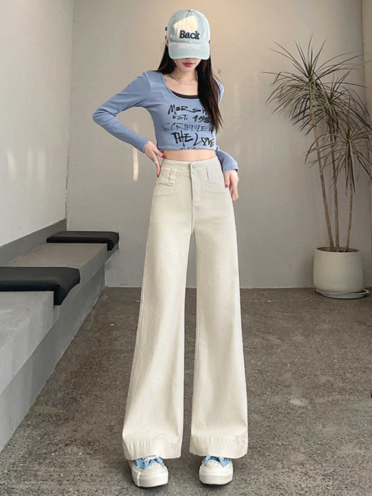 白デニムワイドパンツで叶える爽やかスタイル5選|清潔感と快適さを両立!