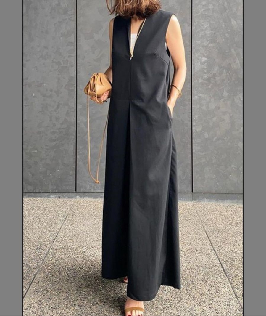 レディースワイドパンツ 袖なしサロペット ゆったりワイドパンツ 連体服 その他女性用