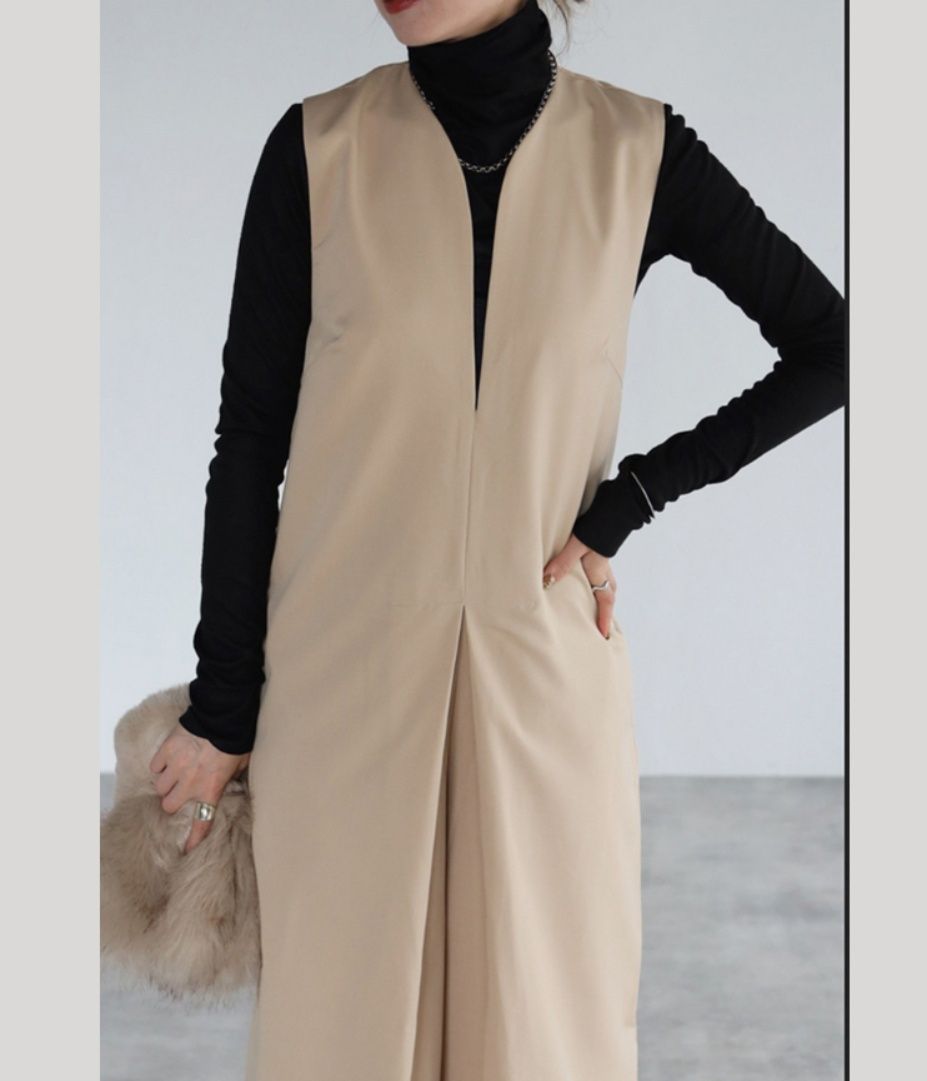 レディースワイドパンツ 袖なしサロペット ゆったりワイドパンツ 連体服 その他女性用