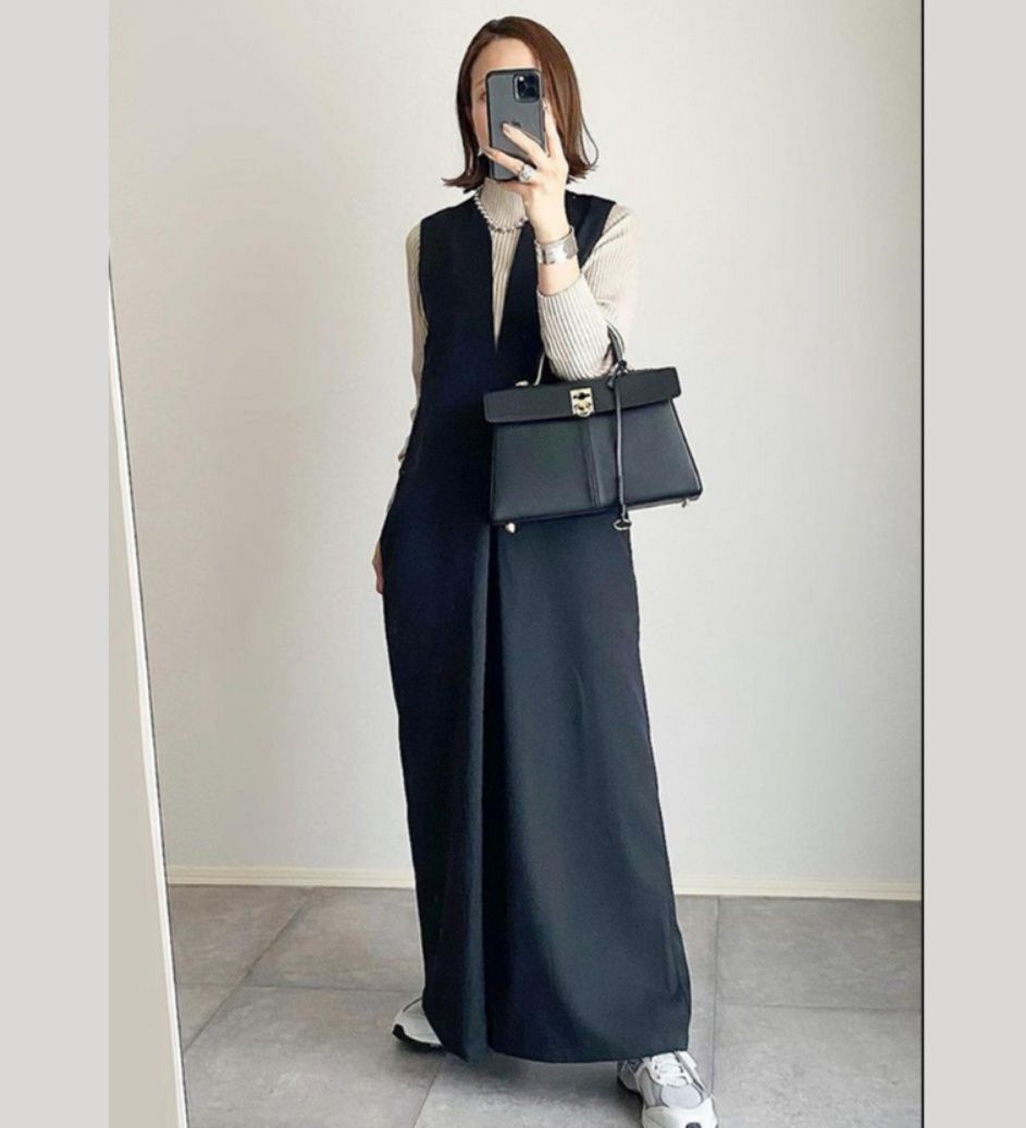 レディースワイドパンツ 袖なしサロペット ゆったりワイドパンツ 連体服 その他女性用