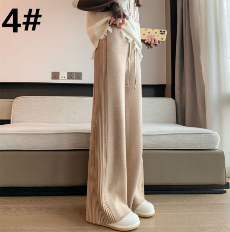 レディースワイドパンツ 着痩せハイウエストワイドパンツ女性用ロング丈