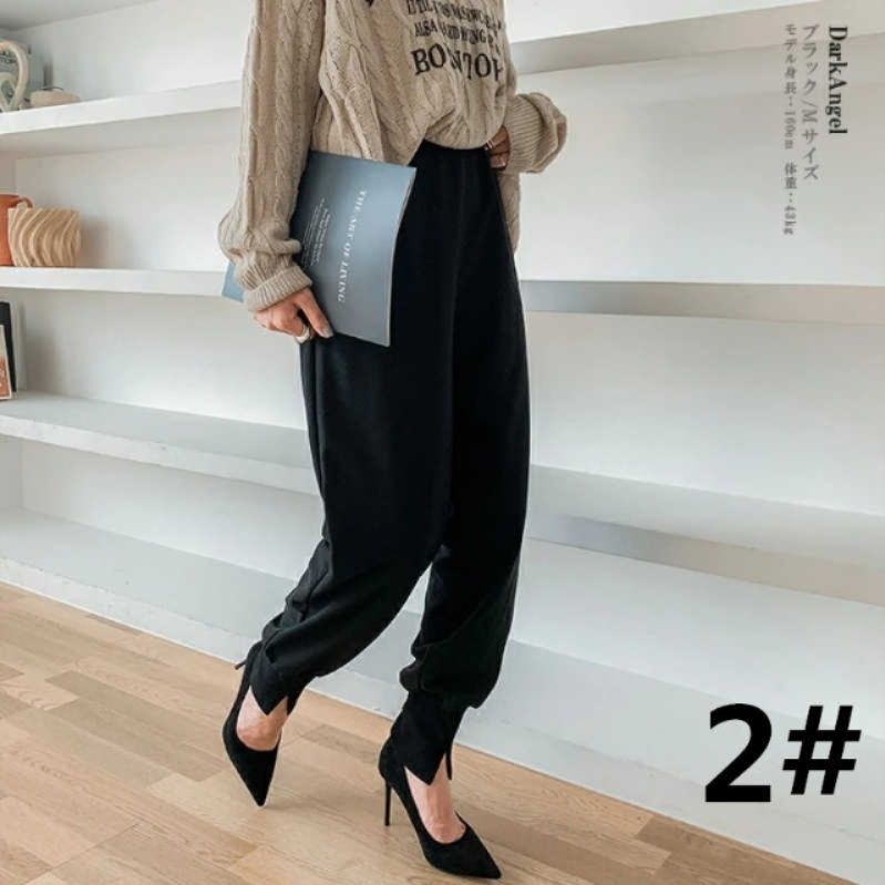 レディースワイドパンツ テーパードワイドパンツ 着痩せ美脚ズボン レディース着回し