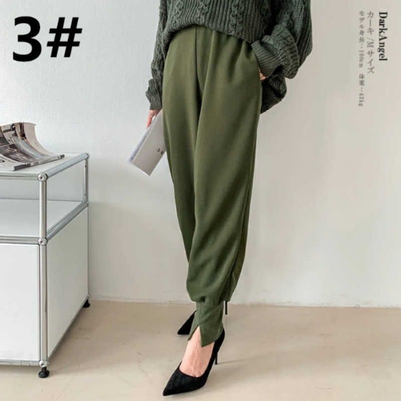 レディースワイドパンツ テーパードワイドパンツ 着痩せ美脚ズボン レディース着回し