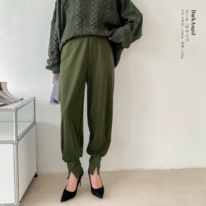 レディースワイドパンツ テーパードワイドパンツ 着痩せ美脚ズボン レディース着回し