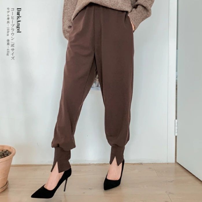 レディースワイドパンツ テーパードワイドパンツ 着痩せ美脚ズボン レディース着回し