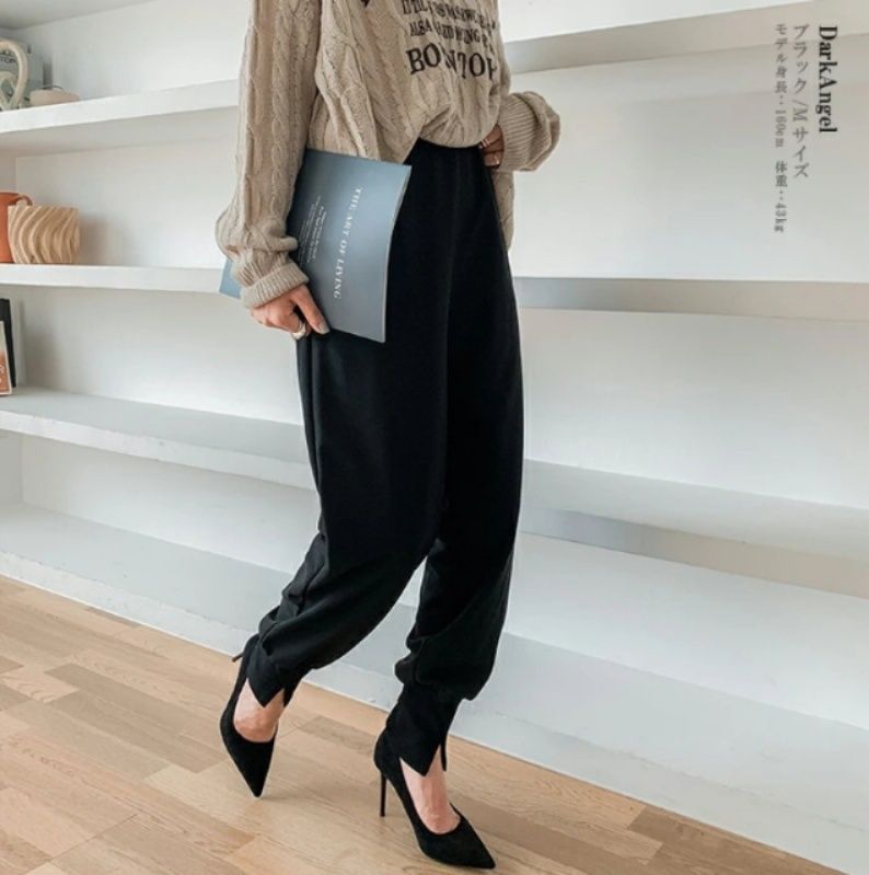 レディースワイドパンツ テーパードワイドパンツ 着痩せ美脚ズボン レディース着回し