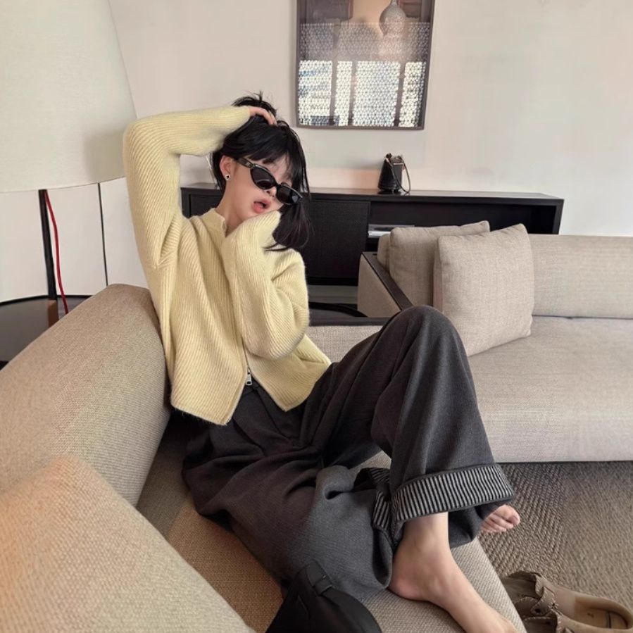 レディースワイドパンツ レディース着痩せタックパンツ ワイドシルエット