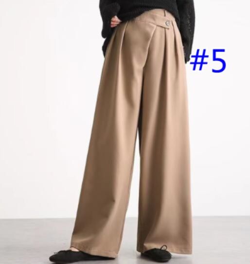 レディースワイドパンツ レディース ハイウェスト タックパンツ 通勤 ワイドパンツ