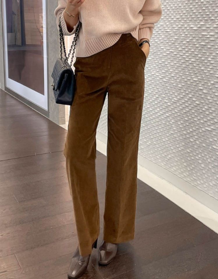 レディースワイドパンツ 秋冬新作 コーデュロイ ワイドパンツ その他素材 気質上品
