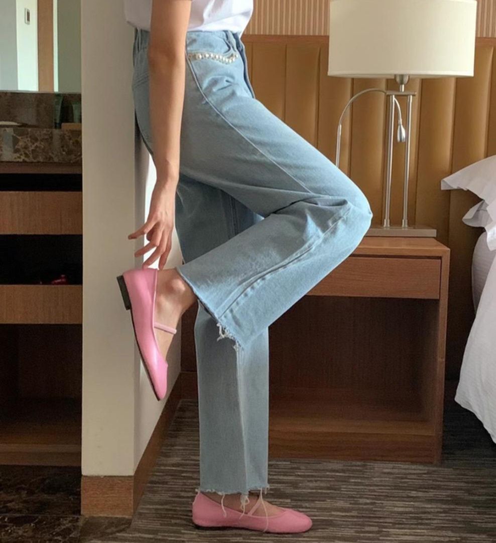 レディースワイドパンツ 2025新作 ハイウエストデニム ゆったりワイドパンツ レディース