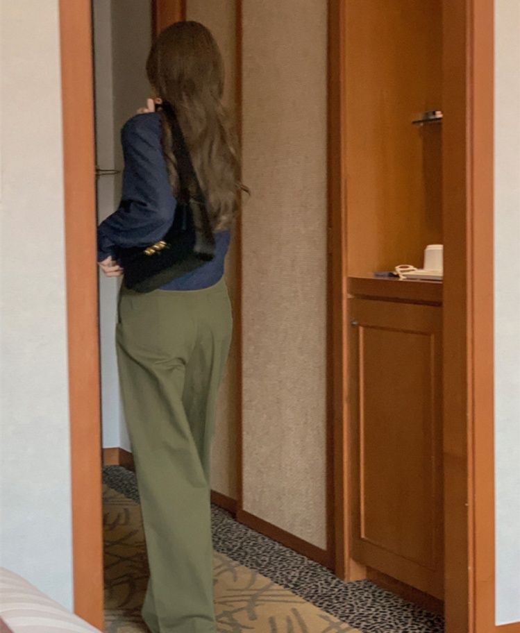 レディースワイドパンツ 高腰ゆったりワイドパンツ ロング丈カジュアルボトムス