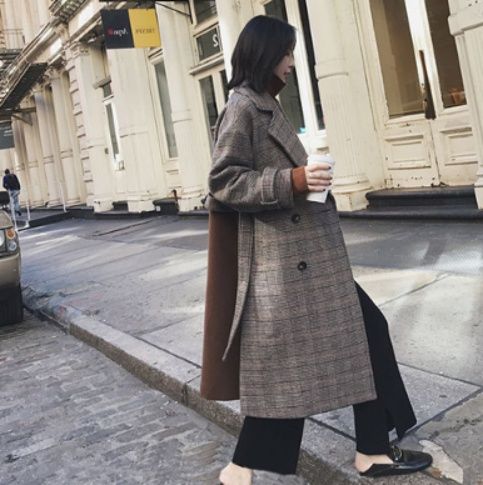 レディースワイドパンツ 冬用厚手ニットワイドパンツ ゆったりウエストゴム その他