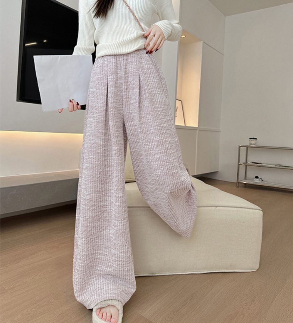 レディースワイドパンツ 体型カバー ワイドパンツ レディース ゴムウエスト