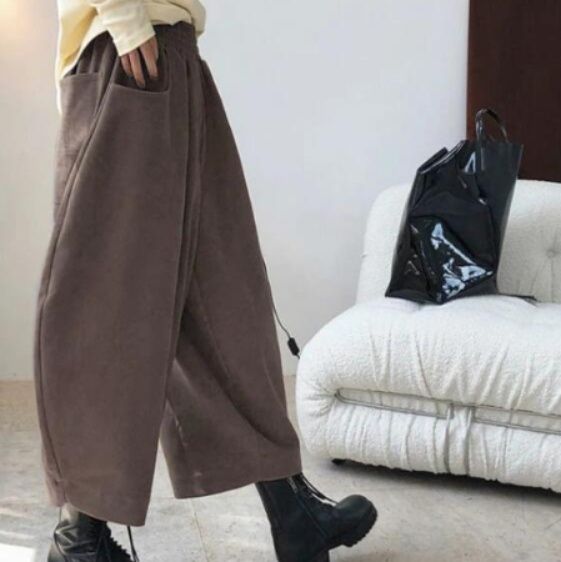 レディースワイドパンツ 2025新作レディーステーパードパンツ薄手九分丈ゆったりワイド7色