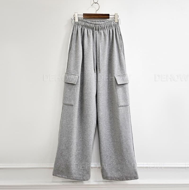 レディースワイドパンツ 2025年秋冬新作 裏起毛スウェット ワイドパンツ レディース