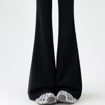 レディースワイドパンツ 美脚見せフレアシルエットレディースワイドパンツ