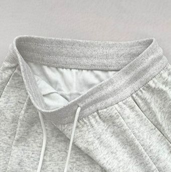 レディースワイドパンツ 裏起毛ゆったりシルエット紐付きワイドパンツ