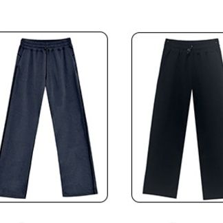 レディースワイドパンツ 裏起毛ゆったりシルエット紐付きワイドスウェットパンツ