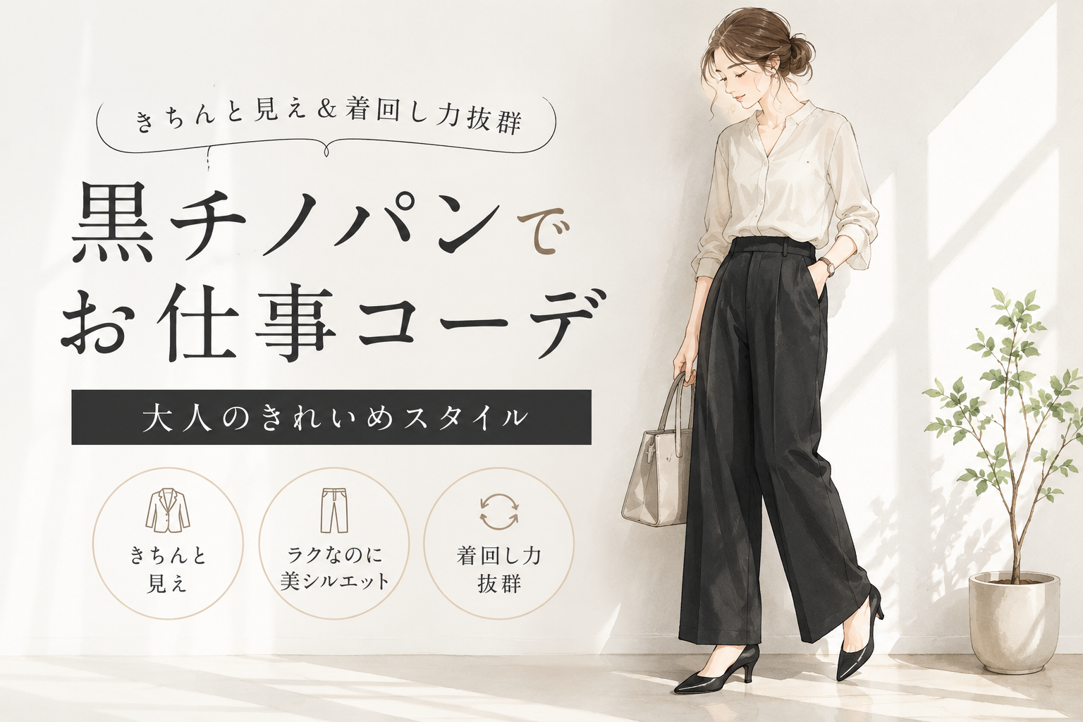 バイト用の黒チノパンとは？レディース向けの選び方と失敗しない仕事