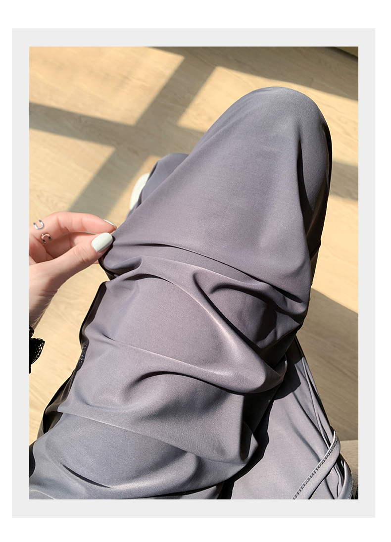 レディースワイドパンツ なめらかドレープストレートワイド