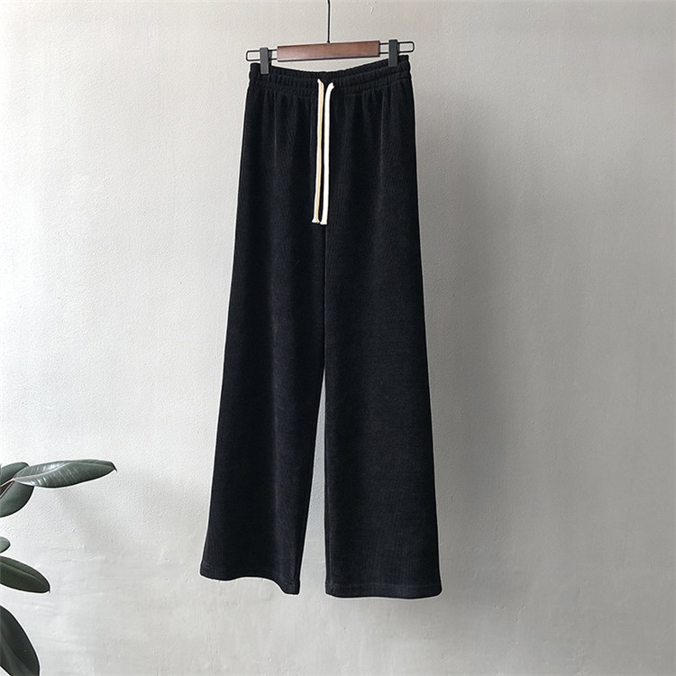 レディースワイドパンツ 伸縮ウエスト機能的ワイドパンツ その他カジュアルボトムス