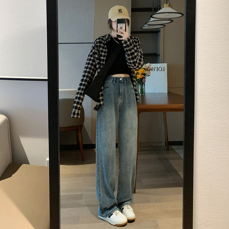 レディースワイドパンツ こなれ感漂うロングワイドデニム