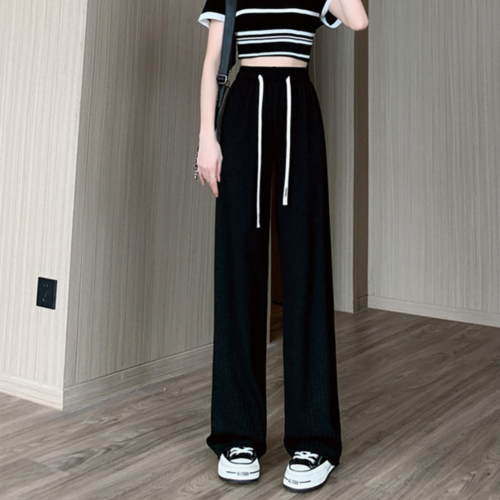 レディースワイドパンツ ハイウエストプリーツワイドパンツ 美脚効果