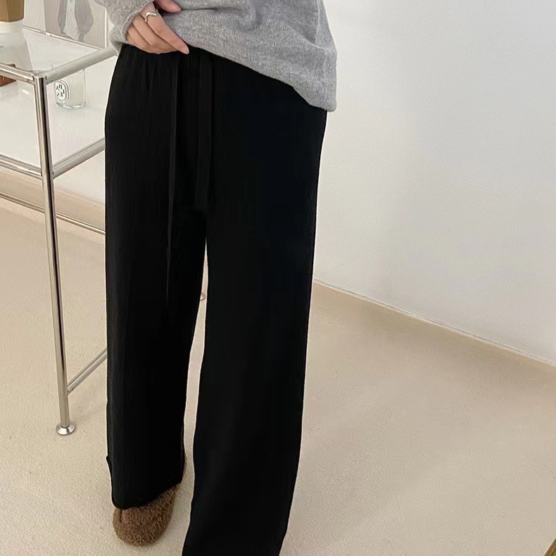 レディースワイドパンツ 韓国風ゆったりガウチョパンツ レディース ワイドパンツ