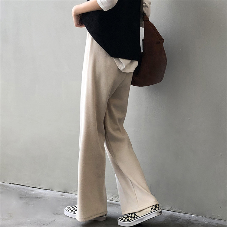 レディースワイドパンツ 伸縮ウエスト機能的ワイドパンツ その他カジュアルボトムス