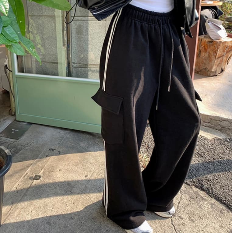 レディースワイドパンツ 2025年秋冬新作 裏起毛スウェット ワイドパンツ レディース