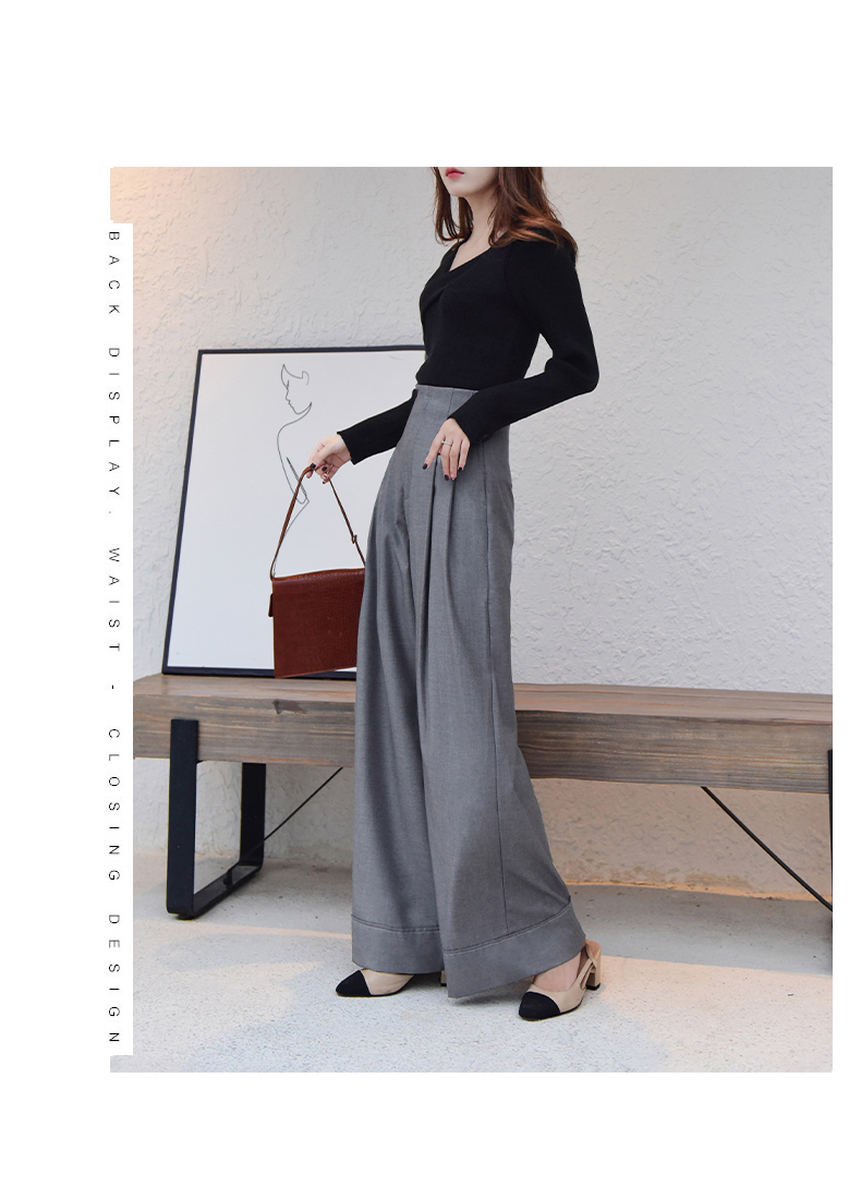 レディースワイドパンツ クラシカルドレープワイドパンツ