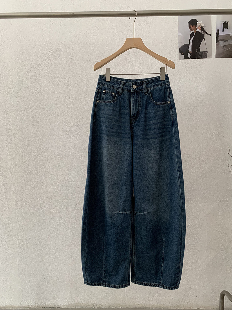 レディースワイドパンツ レディースデニムワイドパンツ ゆったりロング丈 全2色