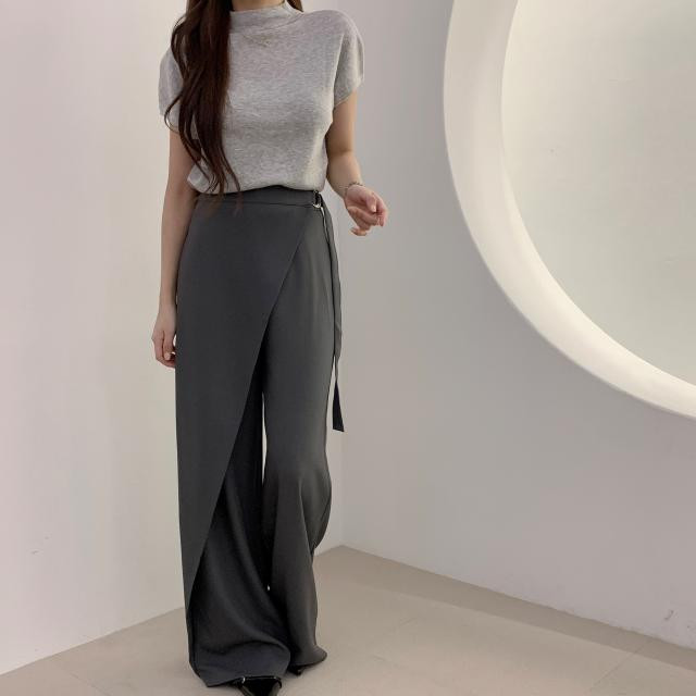 レディースワイドパンツ 今季必見 気質溢れる ハイウエスト おしゃれ デザイン カジュアル パンツ