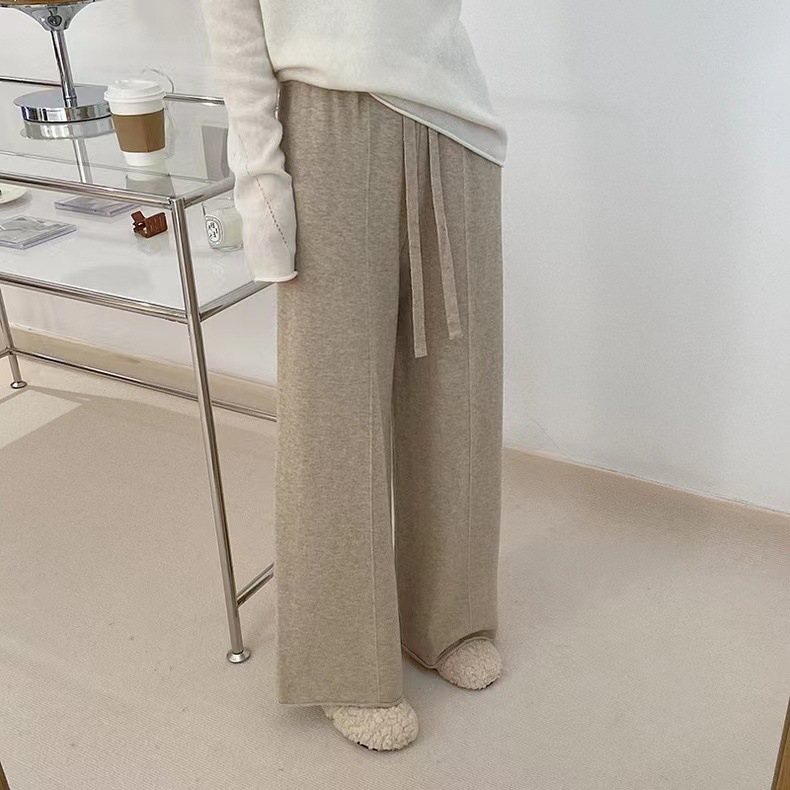 レディースワイドパンツ 韓国風ゆったりガウチョパンツ レディース ワイドパンツ