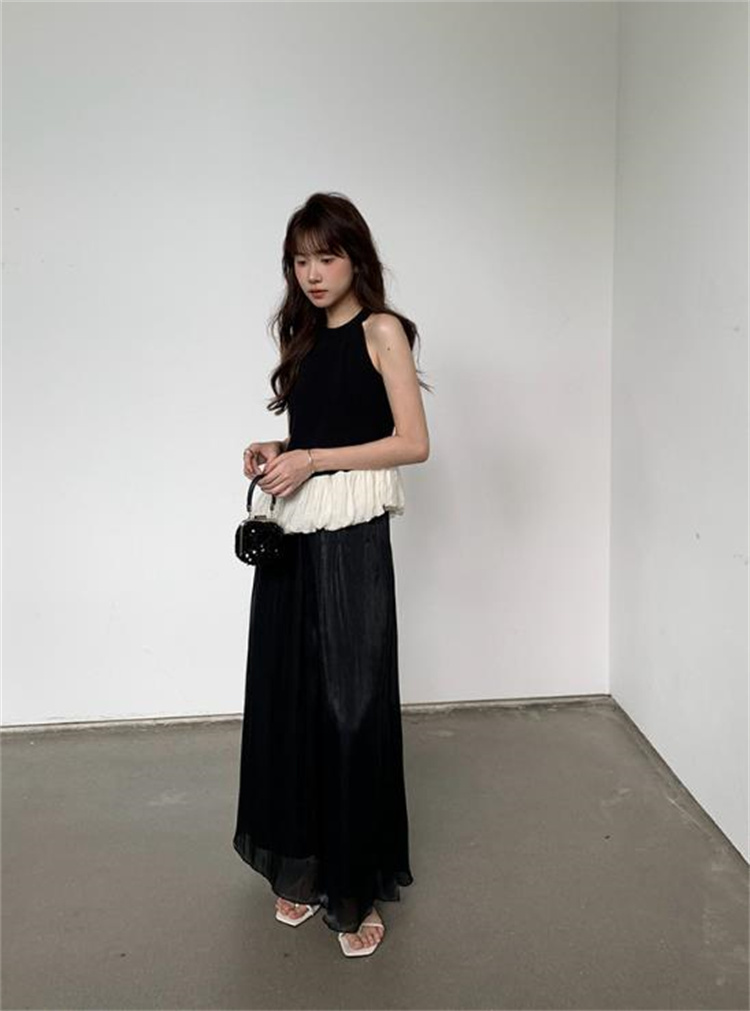 レディースワイドパンツ ハイウエスト 優美シルエット スカーチョ