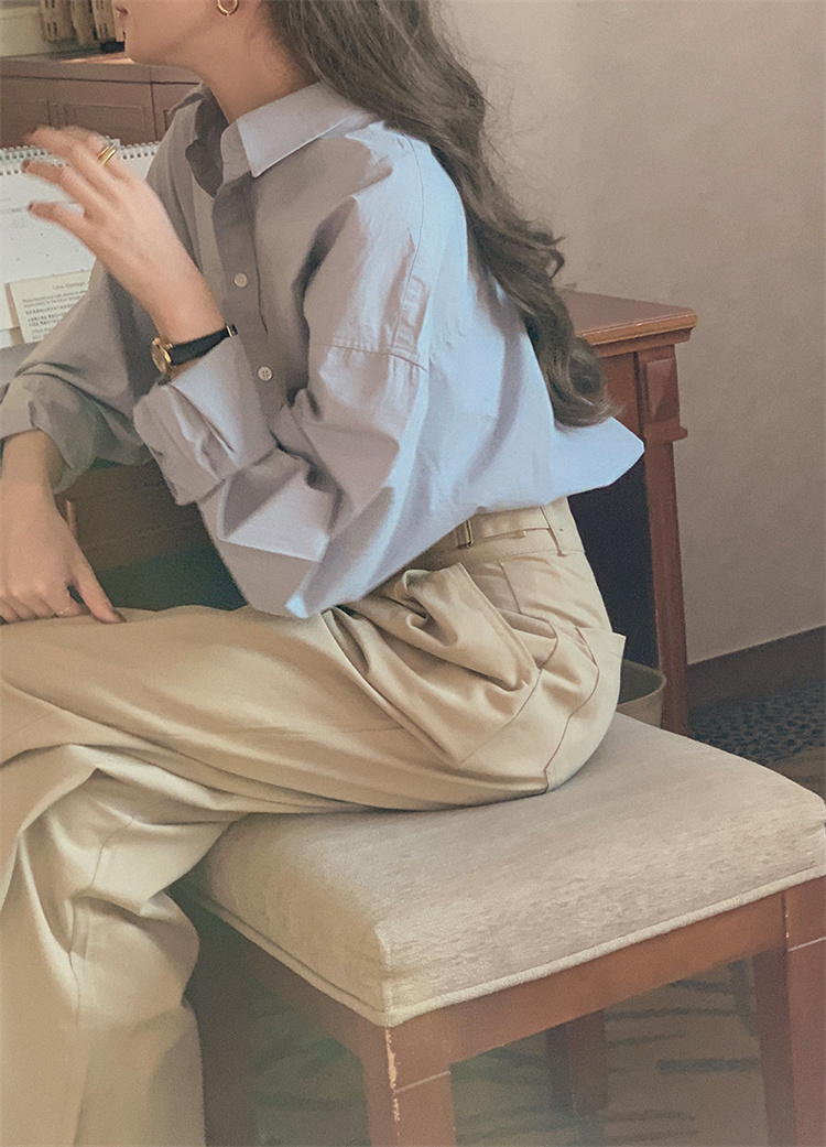 レディースワイドパンツ 高腰ゆったりワイドパンツ ロング丈カジュアルボトムス