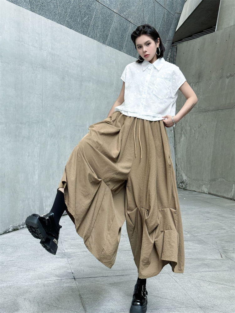 レディースワイドパンツ 2025新作 ハイウエスト美脚見せワイドパンツ ゆったり大人カジュアル