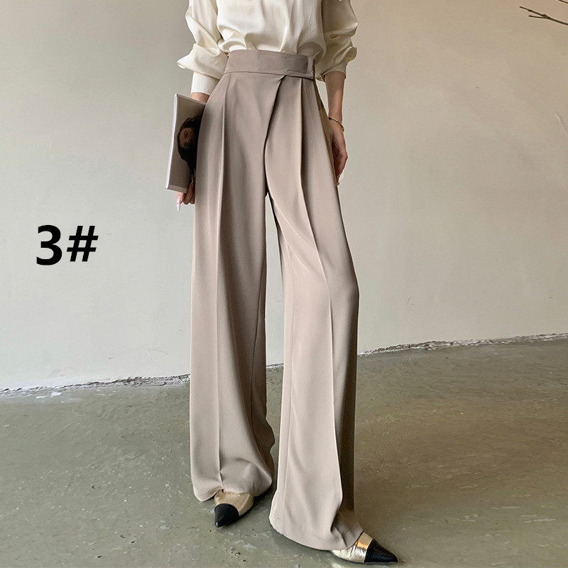 レディースワイドパンツ ハイウエスト美脚ワイドパンツ レディース脚長効果ストレート